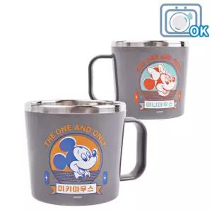 (260ml) 미키미니마우스 식기세척기용 스텐컵/캐릭터/스덴컵/손잡이컵/스테인레스컵/어린이/물컵/스탠컵