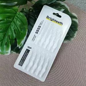 [콩심팥심]Brightteeth 치간칫솔 10개입 0.4mm 치실 치태 어금니치간칫솔 구취