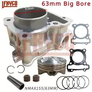 바이크 오토바이 63mm 엔진 부품 실린더 빅 보어 키트 Yamaha NMAX N Max 155 Aerox155 Aerox TRICITY R15