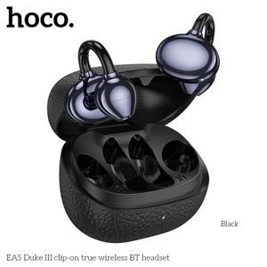 HOCO EA5 블루투스 헤드셋 5.3 무선 골전도 헤드폰 클립 이어 음악 소음 차단 HD 통화 스포츠 게임