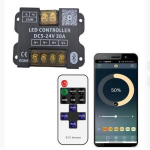 DC12-24V 30A 360W 모바일 앱 블루투스 연결 LED 스트립 컨트롤러 디머 RF 터치 리모컨 포함 조명용