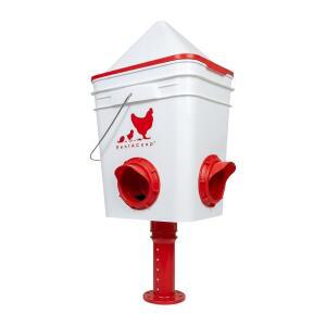 RENTACOOP 11.3KG(25파운드) BPA 프리 치킨 피더, 배치 조절 스탠드 가능한 대형 - 포함 4개의 중앙 포트와
