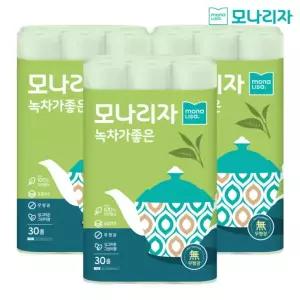 [하프클럽/모나리자]모나리자 3겹 천연펄프 녹차가좋은 화장지 25M 30롤 3팩
