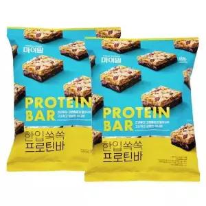 [하프클럽/기타]마이밀 한입쏙쏙 프로틴바 2봉 운동 간식 미니 단백질바 식