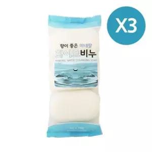 클렌징비누 미네랄 화이트 비누 3개입 세안 미용 세숫비누 3P