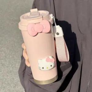[해외] 귀여운 캐릭터 키티 텀블러 스테인리스 스틸 대용량 물컵 a21 빨대 커피 컵 보온컵 316 스테인리