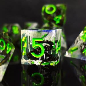 DND 주사위 7개 세트 해양 문어 다면체 롤플레잉 TRPG 보드 게임 선물용 엔터테인먼트 액세서리