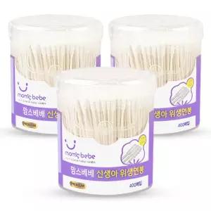 (순면100/1200매) 맘스베베 신생아 유아 면봉 4