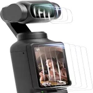 DJI 오스모 포켓 4/3 엑스트라 뮤즈용 렌즈 스크린 프로텍터 8팩 4 액세서리 강화 유리 OLED 디스플레이