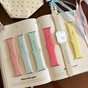 애플워치 울트라 밴드용 스포츠 실리콘 49mm 42/38mm 소프트 러버 브레이슬릿 iWatch 시리즈 9 8 7 6 SE 5