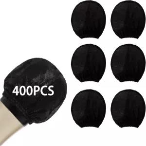 제토케테 마이크 커버 팝 필터 400 PCS 개별 포장이 가능한 일회용 대부분의 휴대용 보호복 부직포 검은색
