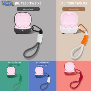 JBL T280TWS X3 케이스 보호용 나일론 매는 밧줄 소프트 커버 헤드폰 쉘 방진 슬리브 핸드 로프 스트랩 액세서리
