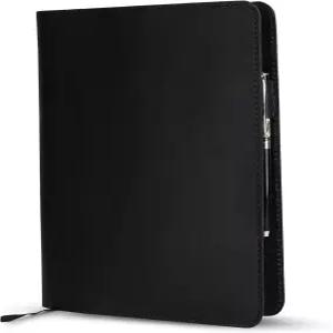 TheAntiq XL 가죽 저널 커버 블랙 7.5 x 9.5 인치 - 컴포지션 노트북 B5 플래너 및 다이어리용 리필 가능한