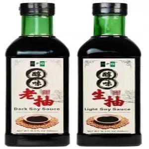 NPG 라이트 앤 다크 간장 세트 69 FL Oz 2팩 생선 만두 면 마리네이드 고기용 소스 일본 스시 사시미