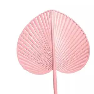 여름 휴대용 나뭇잎 모양 부채 빅사이즈 손잡이부채