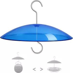 새 모이통/집용 8인치 미니 레인 커버 - 비/눈/태양에 대한 소형 보호 돔 가드 파란색 반투명 플라스틱