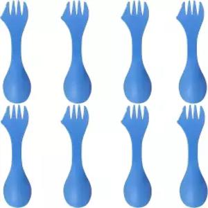 유틸리티 스포크 3in 콤보 숟가락포크나이프 캠핑 도구(8팩 파란색)