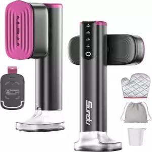 옷을 위한 순두 스티머 1200W 휴대용 여행용 언 180ml 그레이 컴팩트한 15초 보온 탱크 35분 강력한 스팀