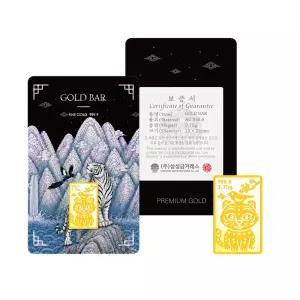 롯데 단독 호작도 골드바 (호랑이 까치) 3.75g