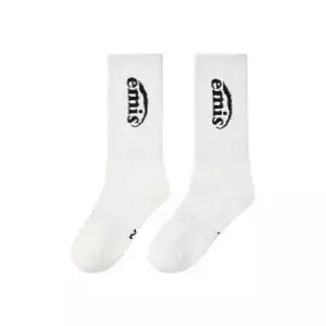 이미스 EMIS NEW LOGO JACQUARD SOCKS-WHITE
