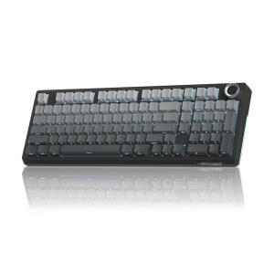 솔라카카 KI99 프로 96% 무선 기계식 키보드, RGB 게이밍 핫스왑 가능한 프리루브 스위치, 개스킷 구조 크리미 키보드(그라디언트-블랙, 무소음 버전)