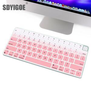 Apple Magic 무선 키보드 커버용 데스크탑 PC(2021년 출시) A2450 A2449 IMAC 스티커 보호기 실리콘 커버 미국