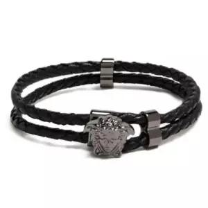 VERSACE  26SS MEDUSA BRAIDED LEATHER BRACELET DG05579 DMTN D41UB 메두사 가죽 매듭 팔찌
