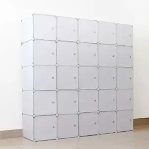 친절한탄씨 옷장 심플리 화이트 선반 옷장 183x183cm DIY 옷수납장 진열장 의류수납장 의류수납함