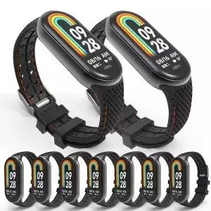 Mi Band 8 9 용 실리콘 스트랩 Xiaomi 팔찌 고무 시계 밴드 교체 Smartwatch 손목 Correa