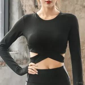 요가복 긴팔 운동복 스포츠 티셔츠 여성 헬스복