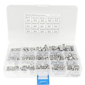 300pcs 와이어 나사 스레드 인서트 스틸 부싱 슬리브 Helicoil 수리 도구 M3x0.5/M4x0.7/M5x0.8