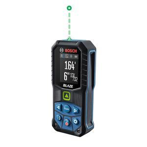 BOSCH GLM165-27CGL 165피트 블레이즈 그린빔 거리 측정, 3.7V 리튬 이온 1.0Ah 배터리, 벨트 클립 및 파우치 포함