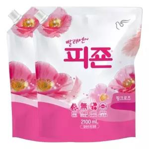 [하프클럽/]피죤 섬유유연제 핑크로즈 2100ml X 2개
