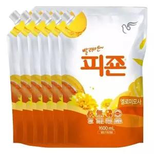 [하프클럽/]피죤 섬유유연제 옐로미모사 1600ml X 6개