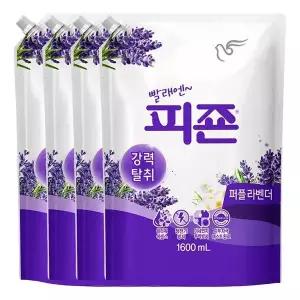 [하프클럽/]피죤 섬유유연제 퍼플라벤더 1600ml X 4개