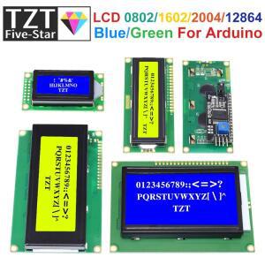 아두이노 0802 12864 LCD 모듈, 블루 그린 스크린, 문자 UNO R3 Mega2560 디스플레이, PCF8574T IIC 인터페
