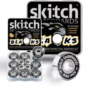 SKitch 정밀 고속 스핀 베어링 세트 스케이트보드 롱보드 인라인 스케이트 스쿠터용 8팩 608 2RS ABEC 9