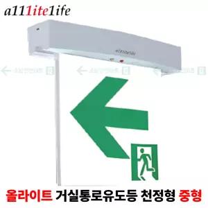 올라이트 거실통로 유도등 천정형 천장 노출형 단면 양면 EL-ICS200SL2-P