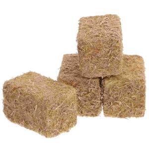 4pcs 미니 건초 더미 농장 디오라마 장식 소형 테이블 장면 레이아웃 짚 Bales 나무  정원