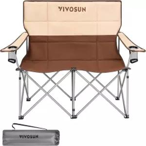 비보선 출처 더블 캠핑 의자 풀 패딩 접이식 러브시트 수납 컵 홀더가 있는 휴대용 오버사이즈 듀오 높이