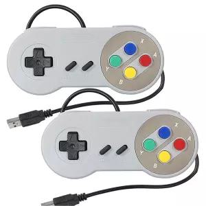 TOOPONE 2팩 레트로 USB 컨트롤러 게임패드 조이스틱 윈도우 PC MAC 리눅스 라즈베리 파이 3 세가 제네시스
