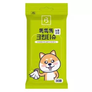 강아지 눈물자국 물티슈 30매 1p 고양이 눈꼽 위생 강아지얼굴티슈 강아지눈물지우개
