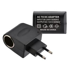 자동차 시가 라이터 어댑터 AC 220V DC 12V EU 미국 플러그 변환기 벽 전원 소켓 액세서리