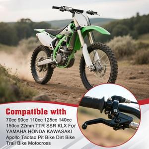 ATV 50CC250CC 오토바이 액세서리 7 8 22mm 접이식 브레이크 클러치 레버 핸들 KLX BBR CRF