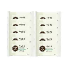 프라픽  하늘선물물티슈 10매 리필  10개 휴대용 소형 파우치형 아기 유아 판촉 홍보