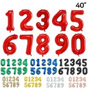 [룽스_66]생일 돌잔치 숫자풍선 서프라이즈 40인치 0-9