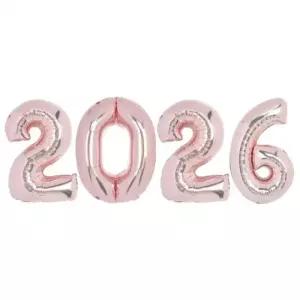 [룽스_66]숫자은박풍선(중)로즈골드2026패키지 연말