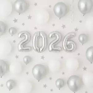 [룽스_66]숫자은박풍선(소)실버2026패키지 신년
