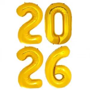 [룽스_66]숫자은박풍선(대)골드2026패키지 파티풍선