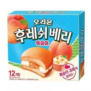 파이 오리온 후레쉬베리 복숭아 336g 2각